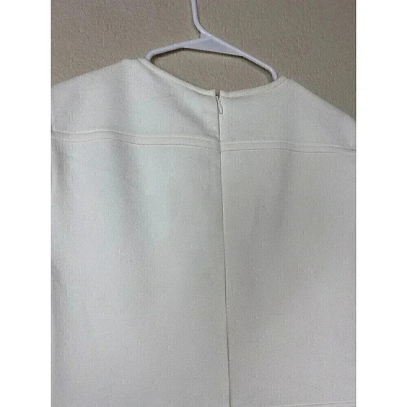 Tory Burch Crepe Ruffle Placket Dress in New Ivory Womens Size 10 NWT Formal - Picture 10 of 15